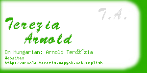 terezia arnold business card